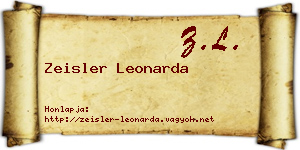 Zeisler Leonarda névjegykártya